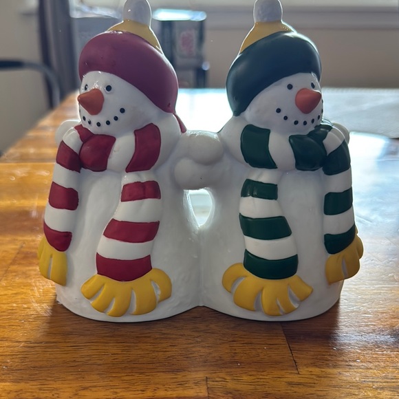 Other - VTG EUC PARTYLITE SNOWMAN CANDLE HOLDER -